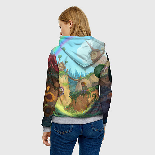 Женская толстовка Terraria / 3D-Меланж – фото 4