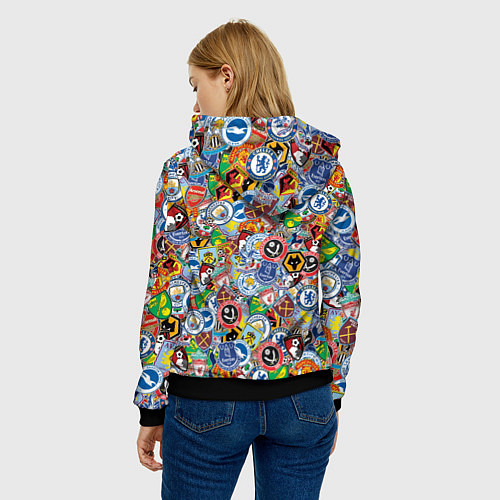 Женская толстовка Английская Премьер Лига / 3D-Черный – фото 4