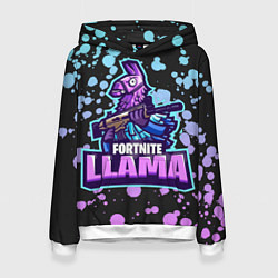 Толстовка-худи женская Fortnite LLAMA, цвет: 3D-белый