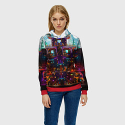 Толстовка-худи женская Terraria, цвет: 3D-красный — фото 2