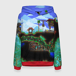 Толстовка-худи женская TERRARIA EXCLUSIVE, цвет: 3D-красный
