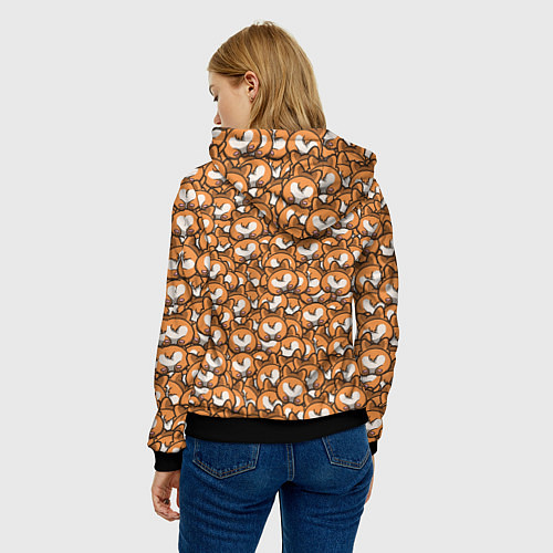 Женская толстовка Попки Корги / 3D-Черный – фото 4