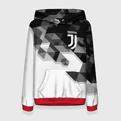 Толстовка-худи женская JUVENTUS, цвет: 3D-красный