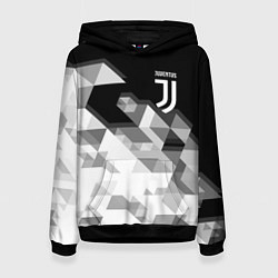 Толстовка-худи женская JUVENTUS, цвет: 3D-черный