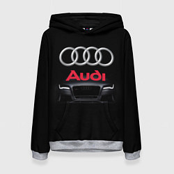 Толстовка-худи женская AUDI, цвет: 3D-меланж