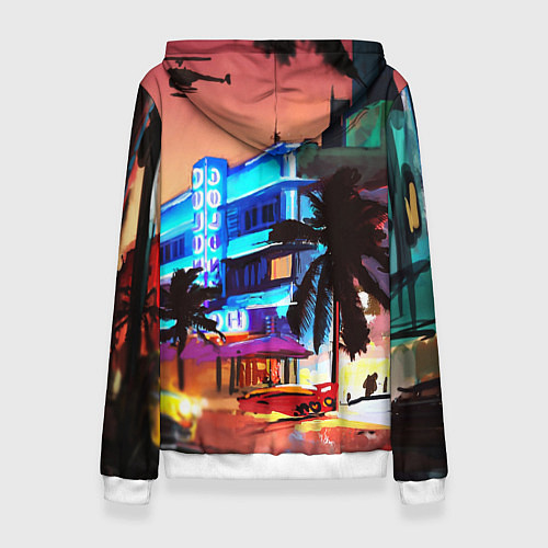Женская толстовка GTA: VICE CITY / 3D-Белый – фото 2
