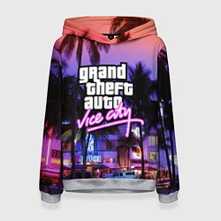 Толстовка-худи женская Grand Theft Auto Vice City, цвет: 3D-меланж
