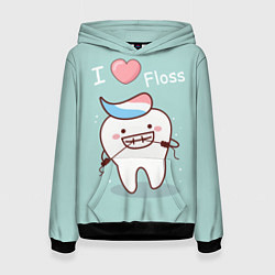 Толстовка-худи женская Tooth, цвет: 3D-черный