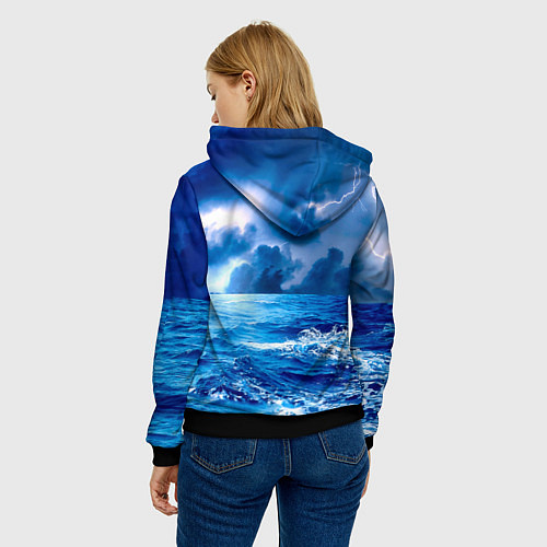 Женская толстовка ВМФ / 3D-Черный – фото 4