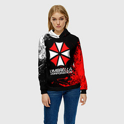 Толстовка-худи женская UMBRELLA CORPORATION, цвет: 3D-черный — фото 2