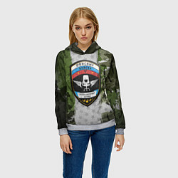 Толстовка-худи женская Офисные войска, цвет: 3D-меланж — фото 2