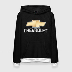 Толстовка-худи женская CHEVROLET, цвет: 3D-белый