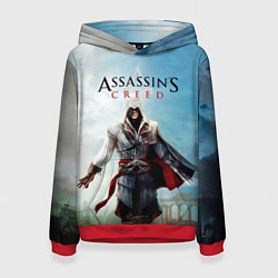 Толстовка-худи женская Assassins Creed, цвет: 3D-красный