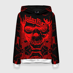 Толстовка-худи женская Judas Priest, цвет: 3D-белый