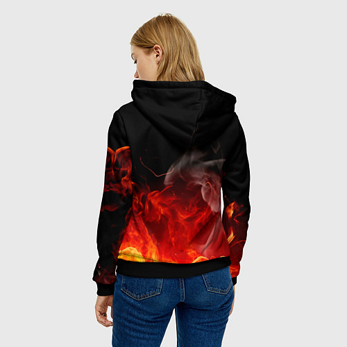 Женская толстовка Войска связи / 3D-Черный – фото 4