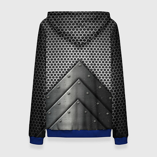 Женская толстовка Броня металлическая / 3D-Синий – фото 2