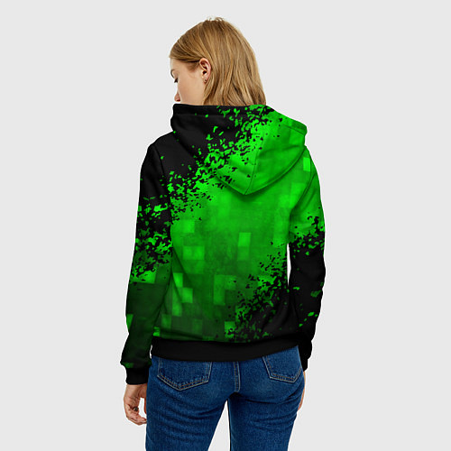 Женская толстовка MINECRAFT / 3D-Черный – фото 4