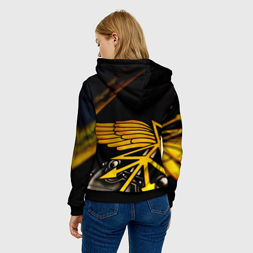 Женская толстовка Войска связи / 3D-Черный – фото 4