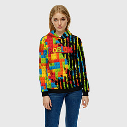 Толстовка-худи женская Roblox, цвет: 3D-черный — фото 2