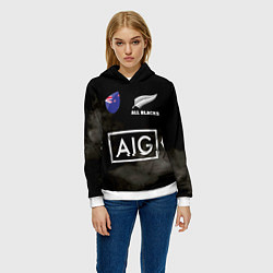 Толстовка-худи женская ALL BLACKS, цвет: 3D-белый — фото 2