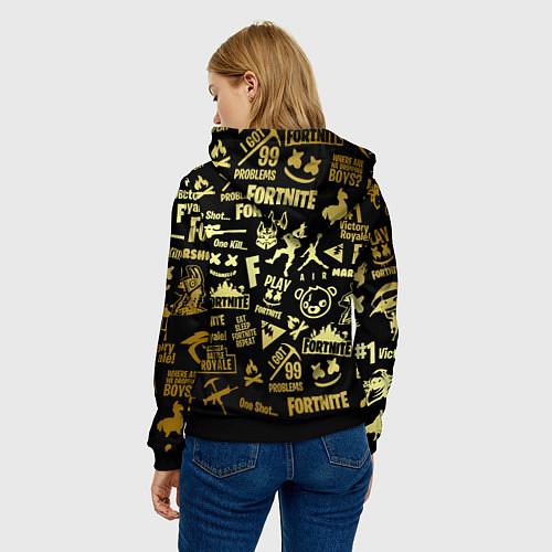 Женская толстовка FORTNITE / 3D-Черный – фото 4