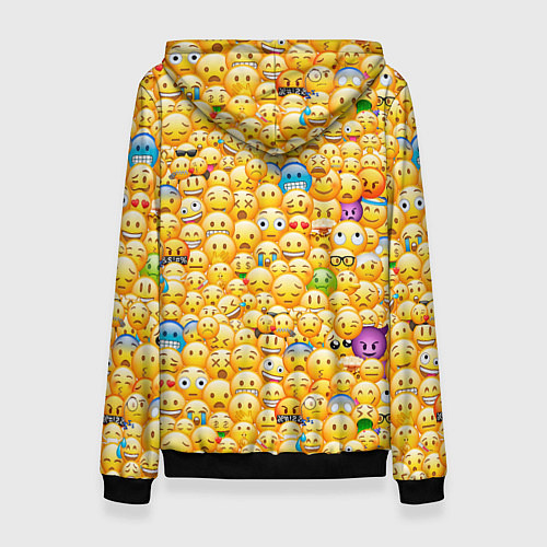 Женская толстовка Смайлики Emoji / 3D-Черный – фото 2