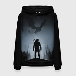 Толстовка-худи женская ВЕДЬМАК, цвет: 3D-черный