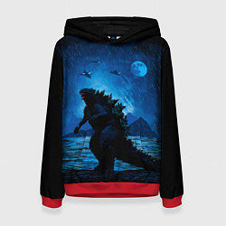 Толстовка-худи женская GODZILLA, цвет: 3D-красный
