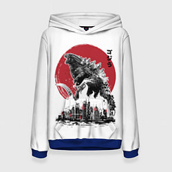 Толстовка-худи женская GODZILLA, цвет: 3D-синий