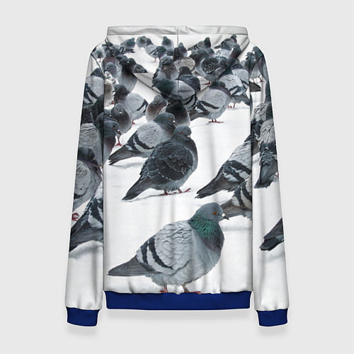 Женская толстовка Голуби / 3D-Синий – фото 2