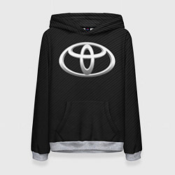 Толстовка-худи женская Toyota carbon, цвет: 3D-меланж