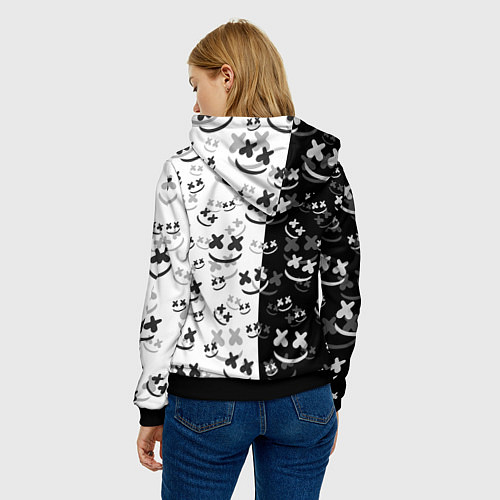 Женская толстовка Fortnite & Marshmello / 3D-Черный – фото 4