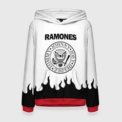 Толстовка-худи женская RAMONES, цвет: 3D-красный