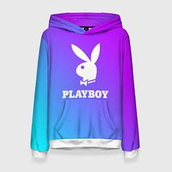 Толстовка-худи женская PLAYBOY, цвет: 3D-белый