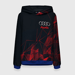 Толстовка-худи женская AUDI, цвет: 3D-синий