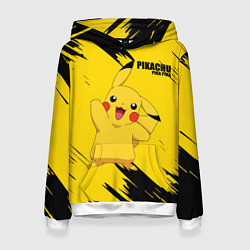 Толстовка-худи женская PIKACHU: PIKA PIKA, цвет: 3D-белый
