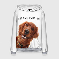 Толстовка-худи женская Ирландский сеттер, цвет: 3D-меланж