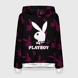 Толстовка-худи женская PLAYBOY, цвет: 3D-белый