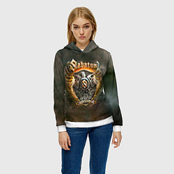 Толстовка-худи женская Sabaton, цвет: 3D-белый — фото 2