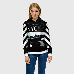 Толстовка-худи женская Off-White: NYC, цвет: 3D-белый — фото 2