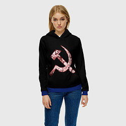 Толстовка-худи женская Anime USSR, цвет: 3D-синий — фото 2