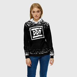 Толстовка-худи женская ДДТ, цвет: 3D-черный — фото 2
