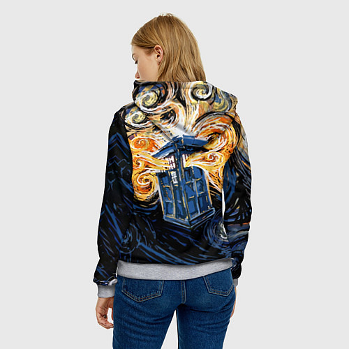 Женская толстовка Van Gogh Tardis / 3D-Меланж – фото 4