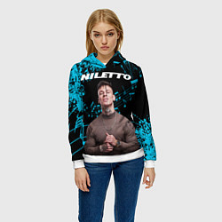 Толстовка-худи женская NILETTO, цвет: 3D-белый — фото 2