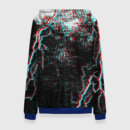 Женская толстовка DOOM ETERNAL GLITCH / 3D-Синий – фото 2