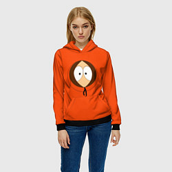 Толстовка-худи женская Кенни, цвет: 3D-черный — фото 2