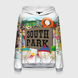 Толстовка-худи женская ЮЖНЫЙ ПАРК, цвет: 3D-меланж