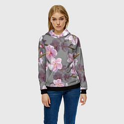 Толстовка-худи женская САКУРА, цвет: 3D-черный — фото 2