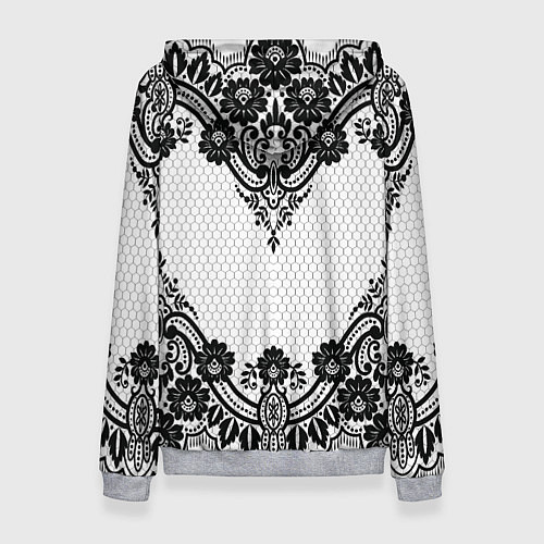 Женская толстовка Кружева / 3D-Меланж – фото 2