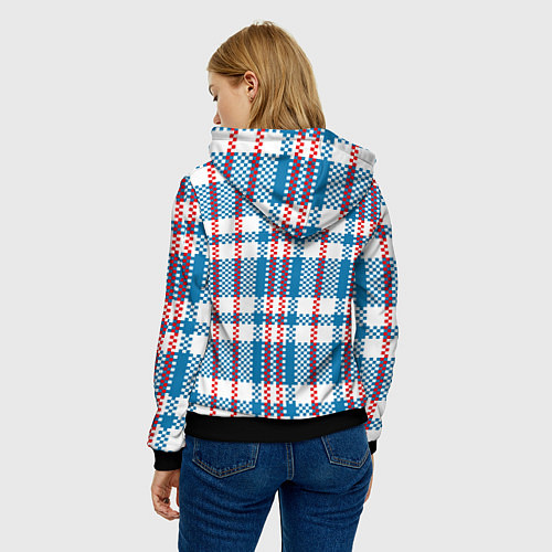 Женская толстовка Текстура Сумка Челнока / 3D-Черный – фото 4